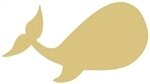 6" Whale Style 2 Unfinished Wood Shape Cutouts Variety of Sizes USA Made! Nautical Theme