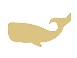 12" Whale Style 1 Unfinished Wood Shape Cutouts Variety of Sizes USA Made! Nautical Theme