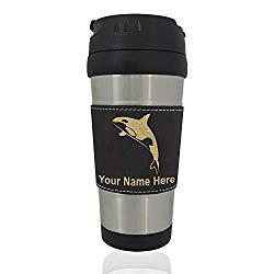 Travel Mug, Killer Whale, Personalized Engraving Included (Black)