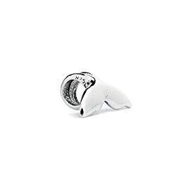 Novobeads Authentic Sterling Silver 1105 Whale Tail, Silver