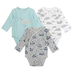 Baby Boy Bodysuit Set, 5-Pack Short Sleeve Bodysuits, 6 Month