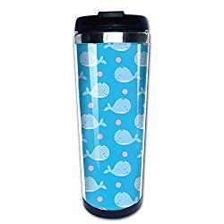 Stainless Steel Tumbler Cup Coffee Travel Mug Whale Cute Smile Fashion Office Mug 400 Ml Water Bottles Portable Thermos Vacuum Flask