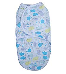 Summer Infant SwaddleMe Adjustable Infant Wrap, Whale Tail, Small
