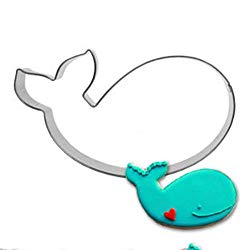 Funnytoday365 Stainless Steel Whale Mold Kitchen Toys Cake Fondant Biscuit Press Icing Set Stamp Cookie Cutter Tools