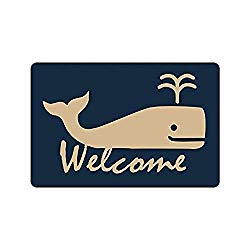 GTdgstdsc Door Mats Custom Doormat Whale Welcome for Indoor and Outdoor use inches (L16 24 Inch;W)