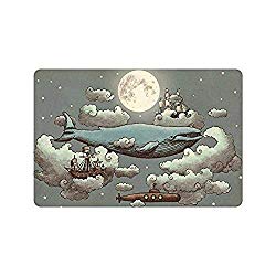 Life department store Ocean Meets Ky Whale Boat Cloud Fabric Door Mat/Outdoor/Bathroom Washable Doormat Rugs Home/Office/Bedroom Indoor/Outdoors 15.7 X23.6 inch