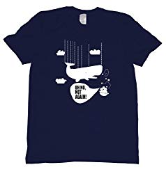 Hitchiker's Guide To The Galaxy Whale Drops Out Of The Sky Tee Shirt Mens XXL navy U