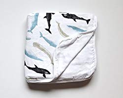 Rayon Bamboo Muslin Four Layer Quilts (Wayfare Whales)
