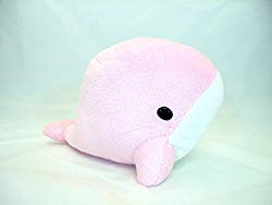 Pink White Whale Soft Plush with Suction Cup Cute Stuffed Toy