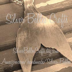 Whale Tail Necklace made from vintage forks, upcycled silverware created into whale tail, Gift for mom, Gift for her, Jewelry whale tail