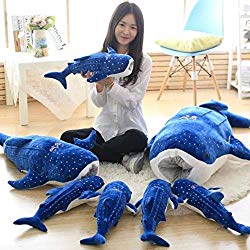 Sea Animal - 50/100cm Blue Shark Plush Toys Big Fish Cloth Doll Whale Stuffed Plush Sea Animalschildren Birthday Gift - Rabbit Toy Bunny Pillow Soft Kids Cute Dolls