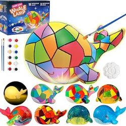 Kit de lámpara para pintar tus propias ballenas, suministros de arte, kit de manualidades para niños de 6 a 12 años, artes y manualidades para niños de 8 a 12 años, regalos de cumpleaños de Navidad