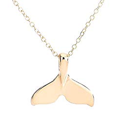 Clearance Necklace,Han Shi Retro Women Whale Tail Fish Pendant Charm Chain Elegant Jewerly (Gold, L)