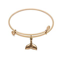 SOL 220053 Whale Tail, Bangle Antique Gold Color Finish