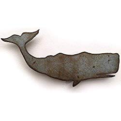 Sperm Whale - Metal Wall Art Home Decor - Handmade - Choose 11", 17" or 23" Wide, Choose your Patina Color OR Choose from a Variety of Nautical Pieces