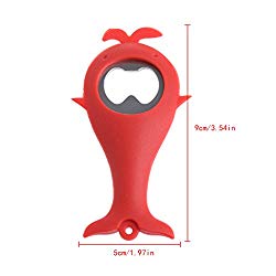 CHBC Cute Whale Silicone Bottle Opener Stainless Steel Beer Coke Juice Drink Bar Party Tool