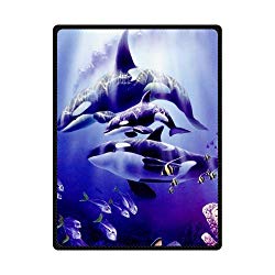 High Quality And Comfortable Orca Killer Whales Custom Blanket 58" x 80" (Large)