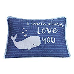 Lambs & Ivy Oceania Decorative Throw Pillow - Blue Ocean Whale
