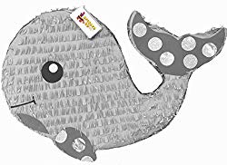 APINATA4U Silver Whale Gender Reveal Pinata What Whale it be?