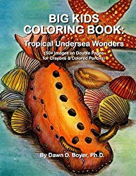 Big Kids Coloring Book: Tropical Undersea Wonders: 50+ Images on Double-sided Pages for Crayons & Colored Pencils (Big Kids Coloring Books)