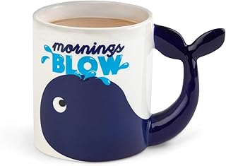 BigMouth Inc. Original Mornings Blow Whale Mug, Coffee Mug, Ceramic Mug, Funny Novelty Gift, 20 oz.