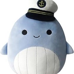 Squishmallows 8-Inch Samir Blue Whale with Sailor Hat - Little Ultrasoft Official Kelly Toy Plush