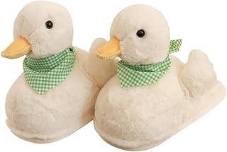 Duck Slippers for Women Fuzzy Animal Plush Slippers Winter Indoor House Slides Warm Fluffy Slipper for Men