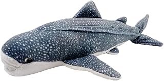 JIANEEXSQ Soft Simulation Great Whale Shark Plush Toy, Realistic Lifelike Blue Texture Whale Shark Stuffed Animals, Cute Ocean Sea Creatures Sharks Plush Toy Gift Collection for Kids