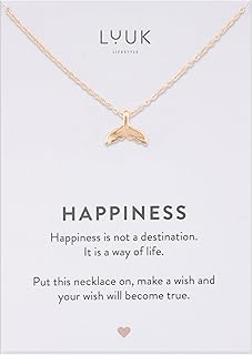 LUUK LIFESTYLE stainless steel necklace with pendant, 50cm adjustable chain length, simple design, gift idea for women
