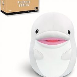 PlenPLAY 15" Large Baby Whale Plush Toy Pillow - Super Soft and Huggable Plushies for Kids and Whale Lovers - Meet G.Ricky, Your Cute Ocean Companion