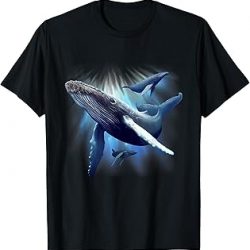 Blue Whale Humpback Marine Sea Animal Ocean Save Whales T-Shirt