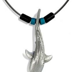 Shark Necklace for Men and Women - Whale Pendant, Gifts for Shark Lovers, Scuba Divers, Sea Life Pewter Jewelry