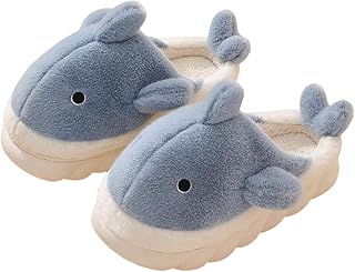 Gaolinci Cartoon Giraffe Cotton Slippers, Winter Indoor Outdoor Slippers for Women
