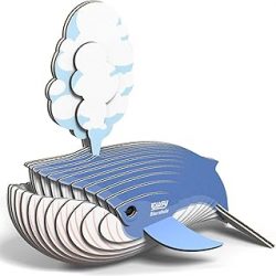 Eugy Blue Whale 3D Puzzle, 25 Piece Eco-Friendly Educational Toy Puzzles for Boys, Girls & Kids Ages 6+