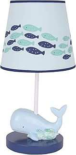 Lambs & Ivy Oceania Blue Ocean/Sea/Nautical Nursery Lamp with Shade & Bulb