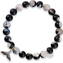 Orca Healing Bracelets for Women - Whale Gifts, Agate Crystal Bracelets With Tail Charm - Inspirational Gift