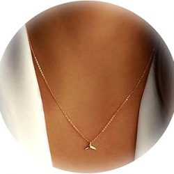 Collner 14K Gold Heart Pendant Necklace for Women Dainty Star Necklace Tiny Evil Eye Choker Necklace Boho Crescent Moon Necklace Minimalist Jewelry