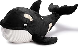 Tezituor Stuffed Orca Plush Toy 51inch Orca Stuffed Animal Soft Killer Whale Stuffed Animal Blackfish Sea Critters Gift for Kids on Birthday Christmas