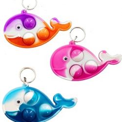 Roaqua 30 Packs Whale Fidget Pop Gifts Prizes For Kindergarten Kids,Bulk Mini Birthday Graduation Summer Party Favors for Classroom students