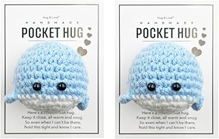 Whale Gifts, Handmade Cute Crocheted Pocket Hug Token, Small Gifts, Greeting (Whale)