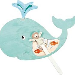 Fun Express Color Your Own Jonah and The Whale Craft Kit - Makes 12 - DIY Crafts for Kids and Sunday School Activities