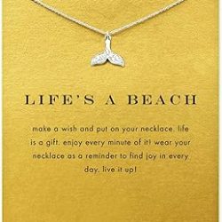 Baydurcan Friendship Anchor Compass Necklace Good Luck Elephant Pendant Chain Necklace with Message Card Gift Card