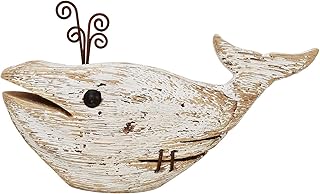 Rustic Wood Whale Decor Tabletop Nautical Decor, Wooden Whale Nautical Decoration Beach Themed Decoration Coastal Decor Whale Decoration for Home Mediterranean Decor (1)