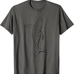 Humpback Whale Playful Art Illustration T-Shirt