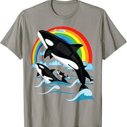 Orca Whale Jumping. Orcas Whale Watching for Men Women Kids T-Shirt