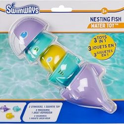 SwimWays 3-in-1 Fish-Themed Pool Toy for Kids Ages 3 & Up, Includes Whale, Shark, Fish