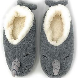ooohyeah Women’s Funny Fuzzy Animal Slippers, Cute Cozy Non-Slip House Slippers for Women, Manatee Splash