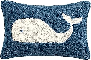 Peking Handicraft Whale Hook, 8X12 Throw Pillow, 1 Count (Pack of 1)