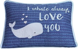 Lambs & Ivy Oceania Decorative Throw Pillow - Blue Ocean Whale